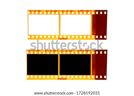 (35 mm.) film collections frame.With white space.film camera.
