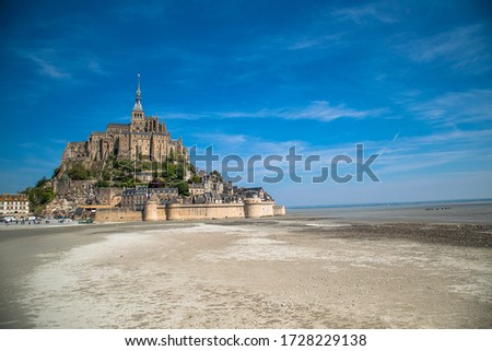 Must see beautiful cathedral in Mont St Michel in France Royalty-Free Stock Photo #1728229138