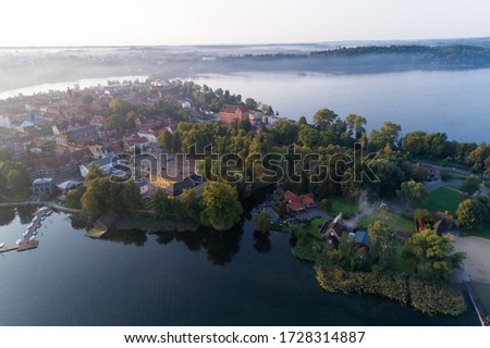 Ratzeburg Cathedral Island, Germany from above