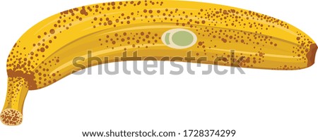 Vector illustration of a ripe banana