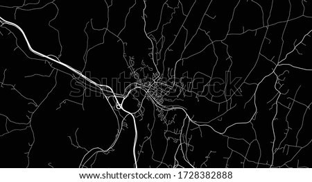 Urban vector city map of Montpelier, USA. Vermont state capital
