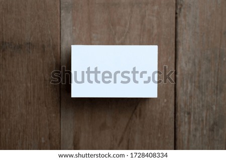 White paper card Suitable for use in advertising signs Or business contact White paper photos