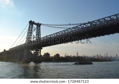 View of Manhattan under the Brooklyn Bridge
