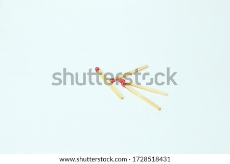 
Matchsticks on a white background isolated