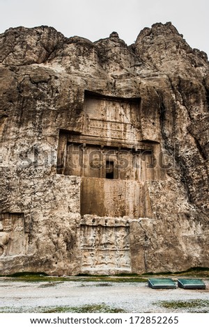 Tomb of Artaxerxes in the Naqsh-e Rustam, an ancient necropolis in Pars Province, Iran.