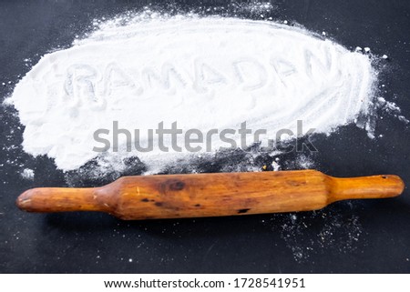 words written by flour using finger