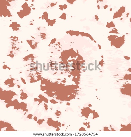 Dip Dyed Twist Vector. Hypnotic Flower. Pink Ink Textile. Psychedelic Tie Dye Pattern. Orchid Smoke Painting. Watercolor Brush Print. Brown Bohemian Spiral. Ballet Slipper Ethnic Paint. Royalty-Free Stock Photo #1728564754