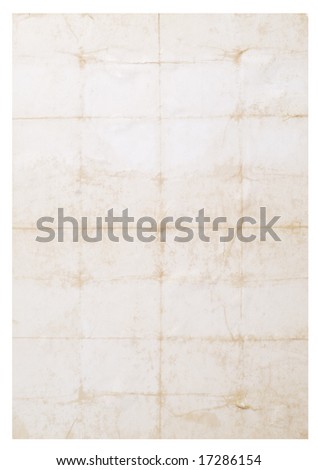 old paper blank great as a background isolated on white