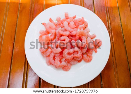 pre-cooked shrimp dish. Caribbean cuisine