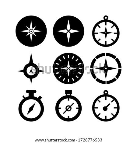 compass icon or logo isolated sign symbol vector illustration - Collection of high quality black style vector icons
