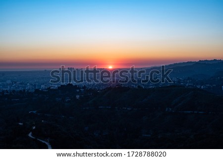 Los Angeles Skyline Sunset Beauty