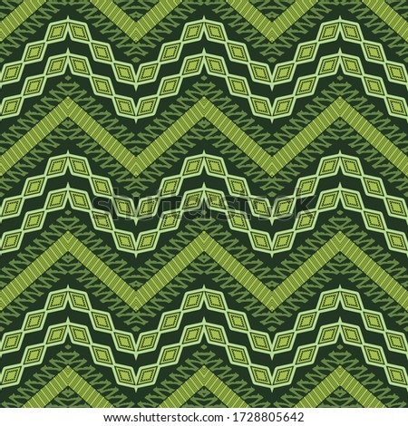 seamless pattern with green stripes - vector
