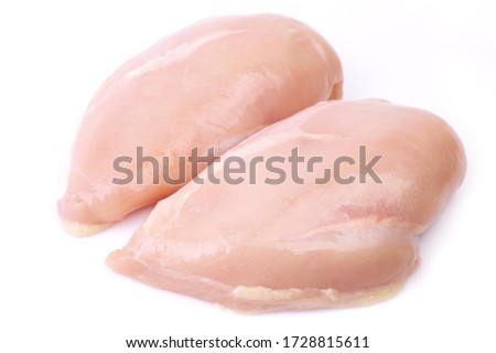 Chicken meat on a white background Royalty-Free Stock Photo #1728815611