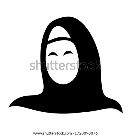 hijab icon or logo isolated sign symbol vector illustration - high quality black style vector icons
