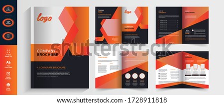 Business Brochure Magazine layout flyer template, with abstract premium vector magazine