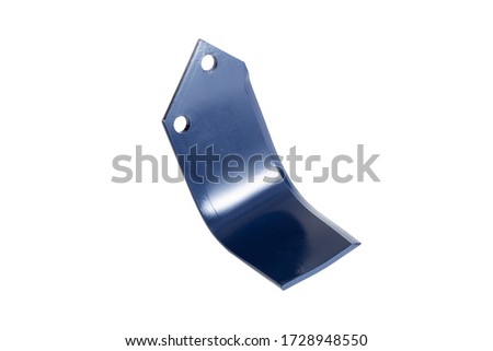 Agricultural Rotary Blade harvester blade for farm  placed on white isolated background equipment