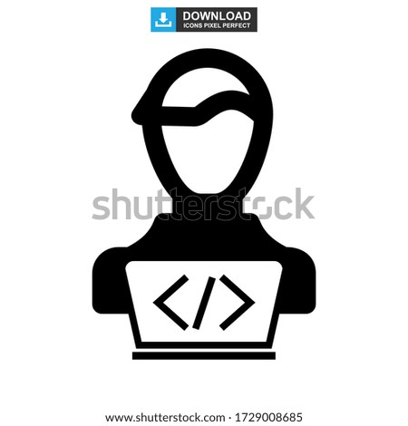 programmer icon or logo isolated sign symbol vector illustration - high quality black style vector icons
