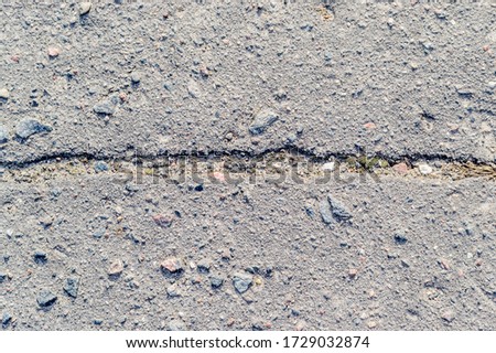 Crack on the street asphalt