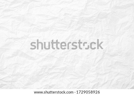 white paper crease or crumpled , abstract texture white background. Royalty-Free Stock Photo #1729058926
