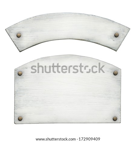 Old wooden plate (clipping path)