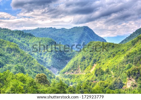 Tara River Canyon in Montenegro hdr