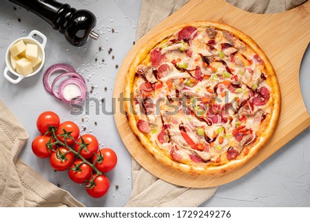 delicious and hot pizza straight from the oven