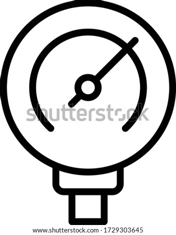 Tyre Air pressure Gauge Concept, psi measuring instrument vector Icon design, Tire Repair Tools and Wheel Shop Equipment on White background Royalty-Free Stock Photo #1729303645