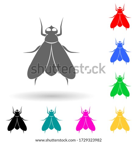 fly multi color style icon. Simple glyph, flat illustration of insect icons for ui and ux, website or mobile application