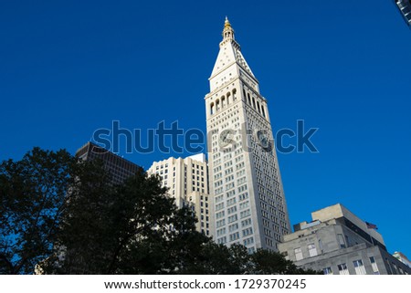 Clock tower of the Metropolitan Life Insurance Company building, Madison Square Park, Downtown, Manhattan, New York City, USA