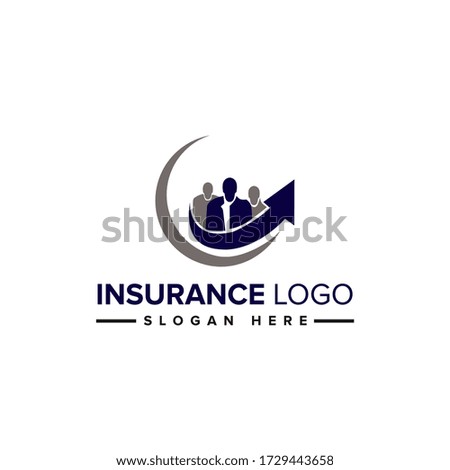 Vector logo design template. Concept for insurance, secure, health, safety and protection