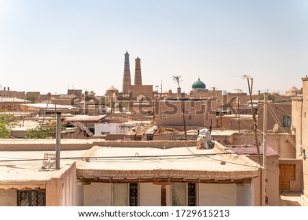 The scenery view of Khiva old town