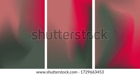 Set of mesh gradient colorful abstract vector background. Gradient design with red, green colors