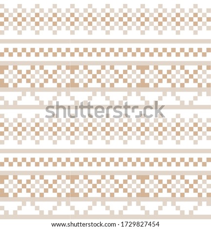 Brown Christmas fair isle pattern background for fashion textiles, knitwear and graphics