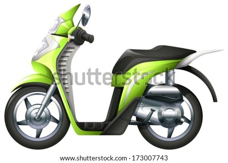 Illustration of a scooter on a white background