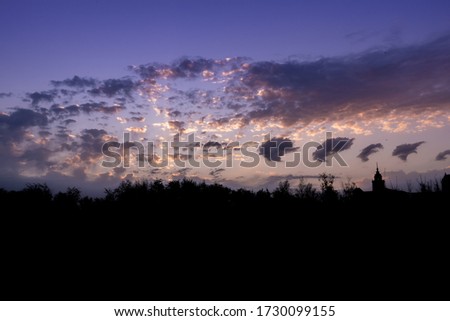 Sunset Sky and landscape in backlight - Talavera de la Reina