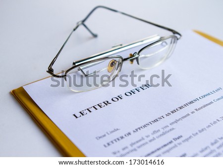 Letter of Offer Royalty-Free Stock Photo #173014616