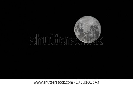 Close up image of the full moon