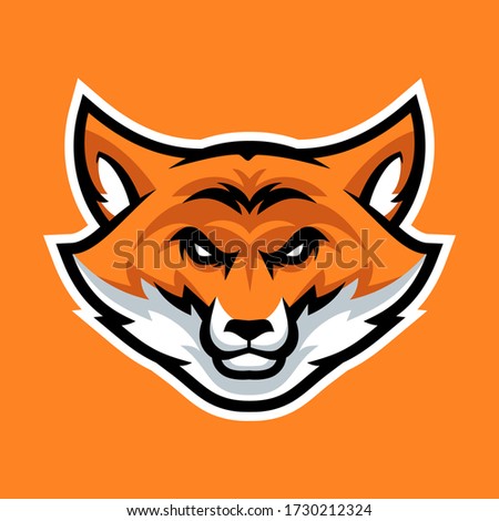 Vector mascot, cartoon, and illustration of a fox head