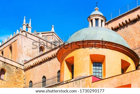 Dome of Monreale Cathedral, Sicily, Italy. Travel