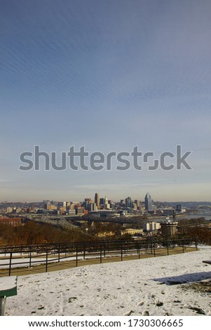 Cincinnati, Ohio Seen From Devou Park, Kentucky