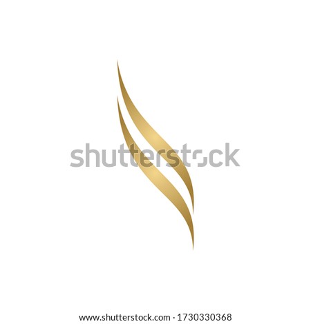 Hair wave logo vector flat design