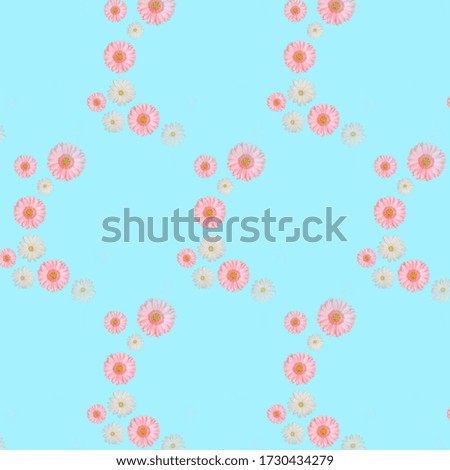 natural background with vibrant colors flowers in pop art composition 