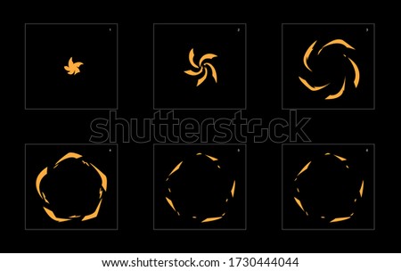 Shine dust effect. Dust explosion animation effect. Animation sprite sheet for games, cartoon or animation. vector style animation effect 1513.