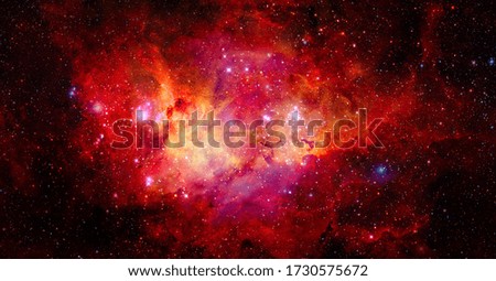Red nebula. Elements of this image furnished by NASA.