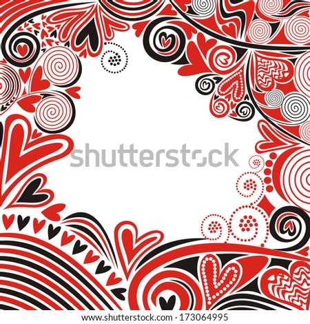 Valentines day card beautiful romantic pattern background illustration