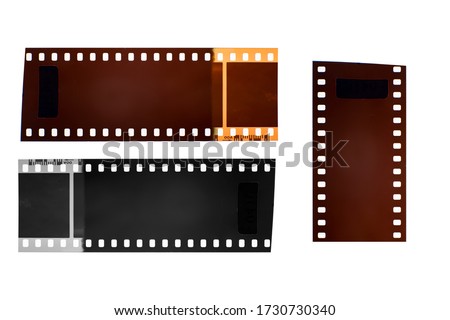  (35 mm.) film collections frame.With white space.film camera.