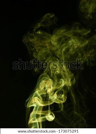 Art of smoke on black background