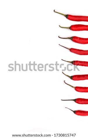 red chili with a white background can be used for wallpaper