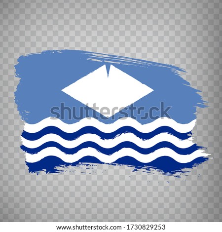 Flag Isle Of  Wight from brush strokes. Flag  Isle Of  Wight on transparent background for your web site design, app, UI.  UK. Europe. Stock vector.  EPS10.