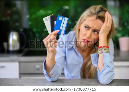 Desperate woman with credit card debt